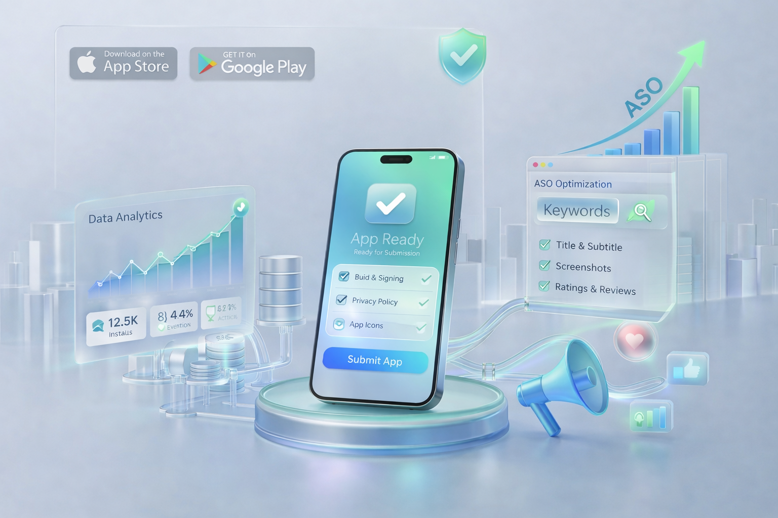 Sẵn sàng đưa lên app store & google play